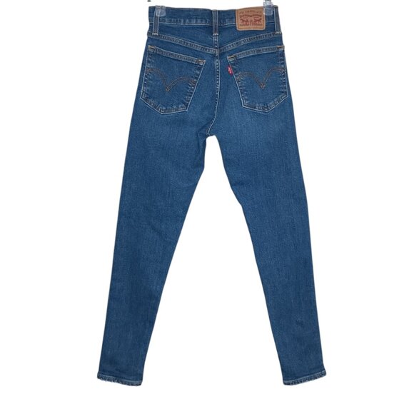 Levi's Size 24 Wedgie Skinny‎ Crop Ankle Button Fly High Rise Stretch Jeans - Picture 1 of 6